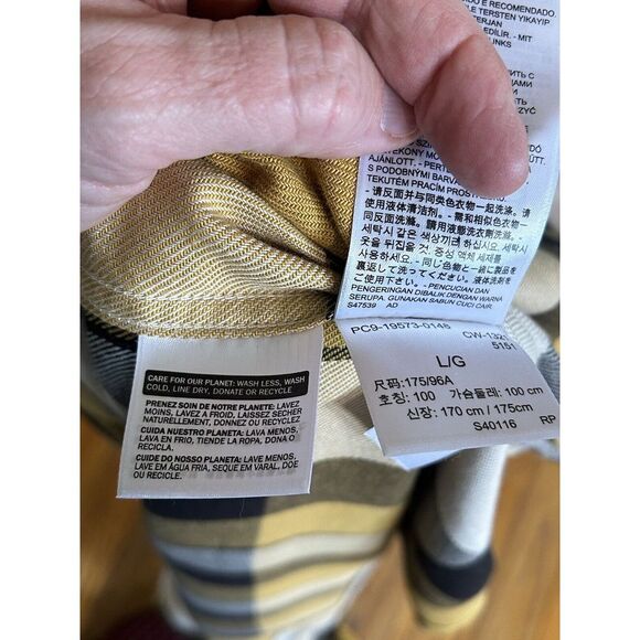 Hollister Mens XL Pink Windowpane Plaid Pearl Snaps Rancher Pockets Western - Picture 7 of 7